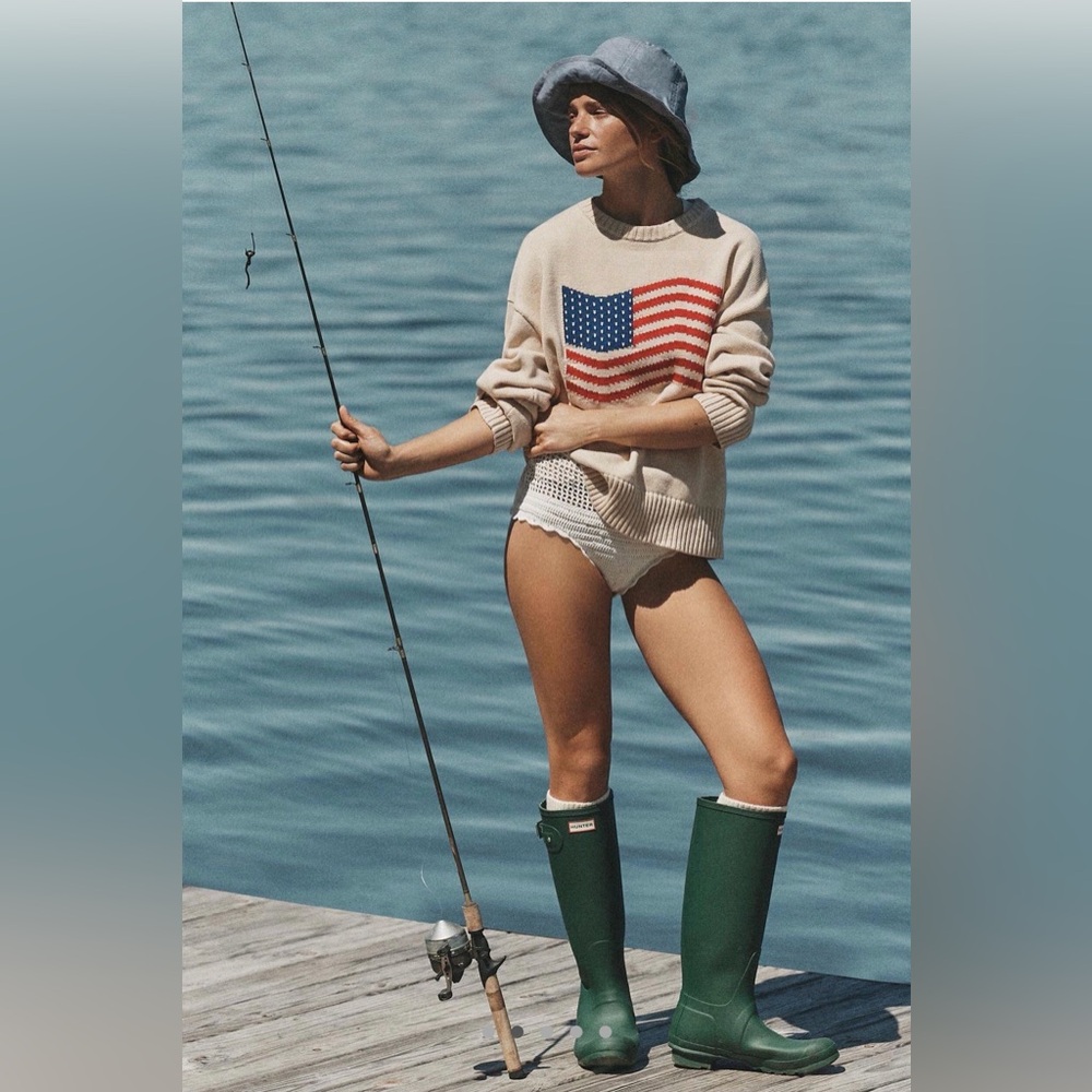 Hunter Tall Rain Boots, 7, Olive Green